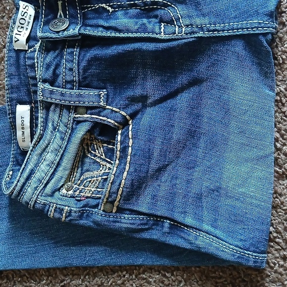 Vigross slim boot cut blue jeans size 2 - Picture 4 of 16